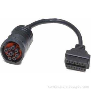 J1939 9p M to Obdii 16f Cable